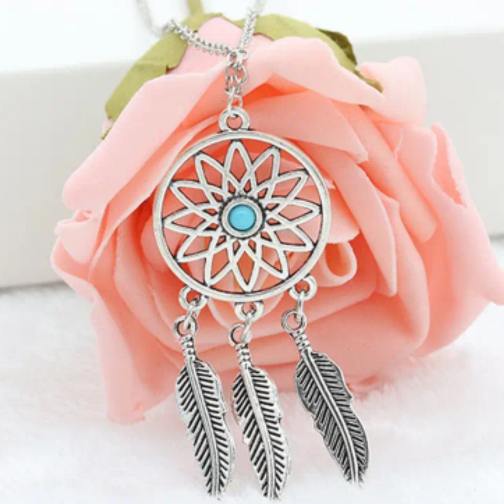 Turquoise Dream Catcher Necklace